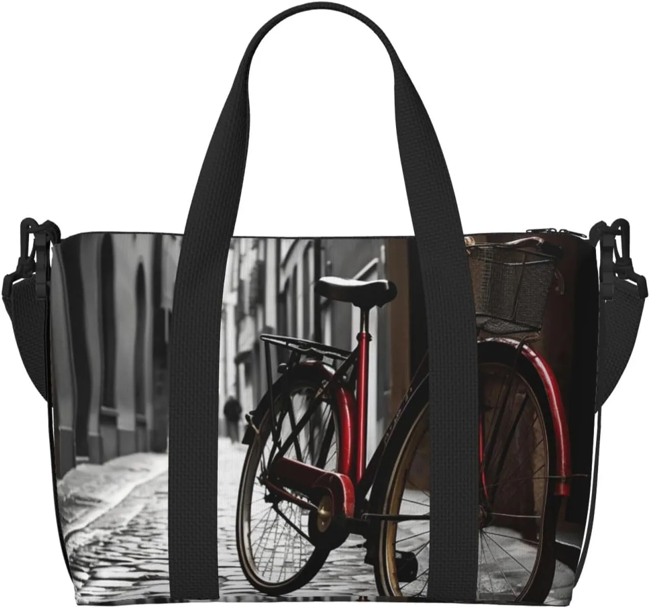 Sports Gym Bag for Women Men Travel Duffel Bag Tote Weekender Bag Carry on Overnight Bag for Travel Swimming Fitness Workout Sports Street Bicycle Duffle Bag