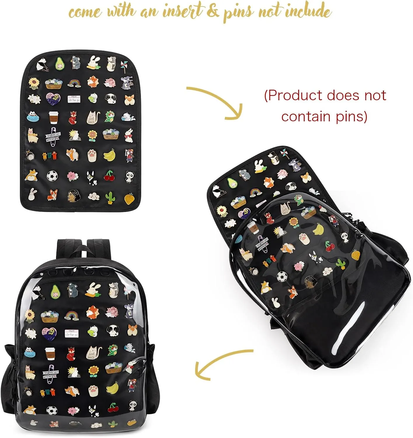 STEAMEDBUN Ita Bag Backpack with insert Pin Display Backpack for School Cosplay