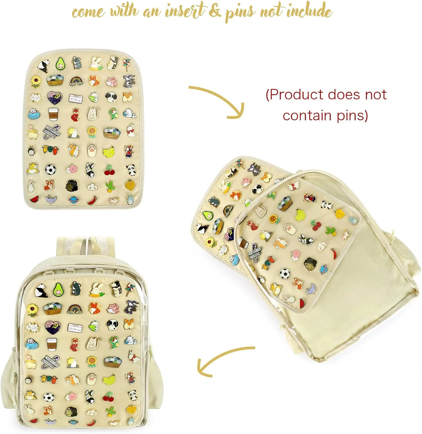 STEAMEDBUN Ita Bag Backpack with insert Pin Display Backpack for School Cosplay