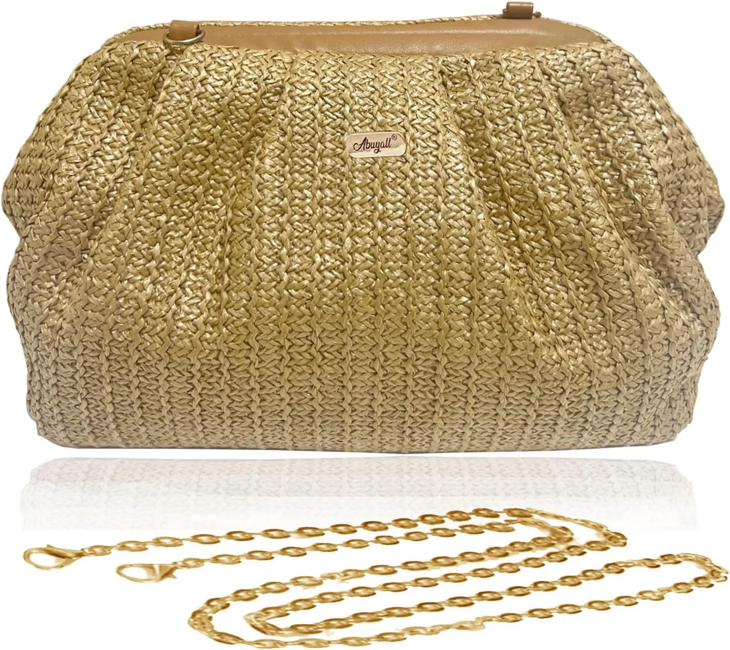 Straw Purse Crossbody Small Beach Bag for Women Vacation Summer Vintage Clutch