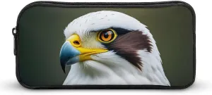 Stylish Large Pencil Case Spear Falcon, White Eagle Printed, Big Capacity Pencil Pouch Stationery Pen Bag, Storage High Capacity Bag Pouch Holder Box Organizer, Marker Pen Case for Women & Men