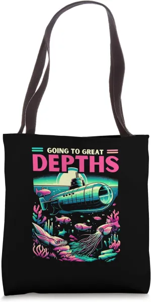 Submarine Going To Great Depths Oceanography Tote Bag