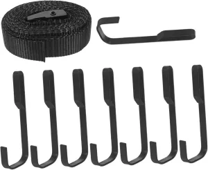 SUPVOX 1 Set Hunting Hook in Tree Sisal Rope Tree Trimmer Safety Climbing Rope Bungee Arborist Tree Stand Harness Hooks Tree Stakes Tackle Tree Swing Hanging Straps Slackline Black Metal