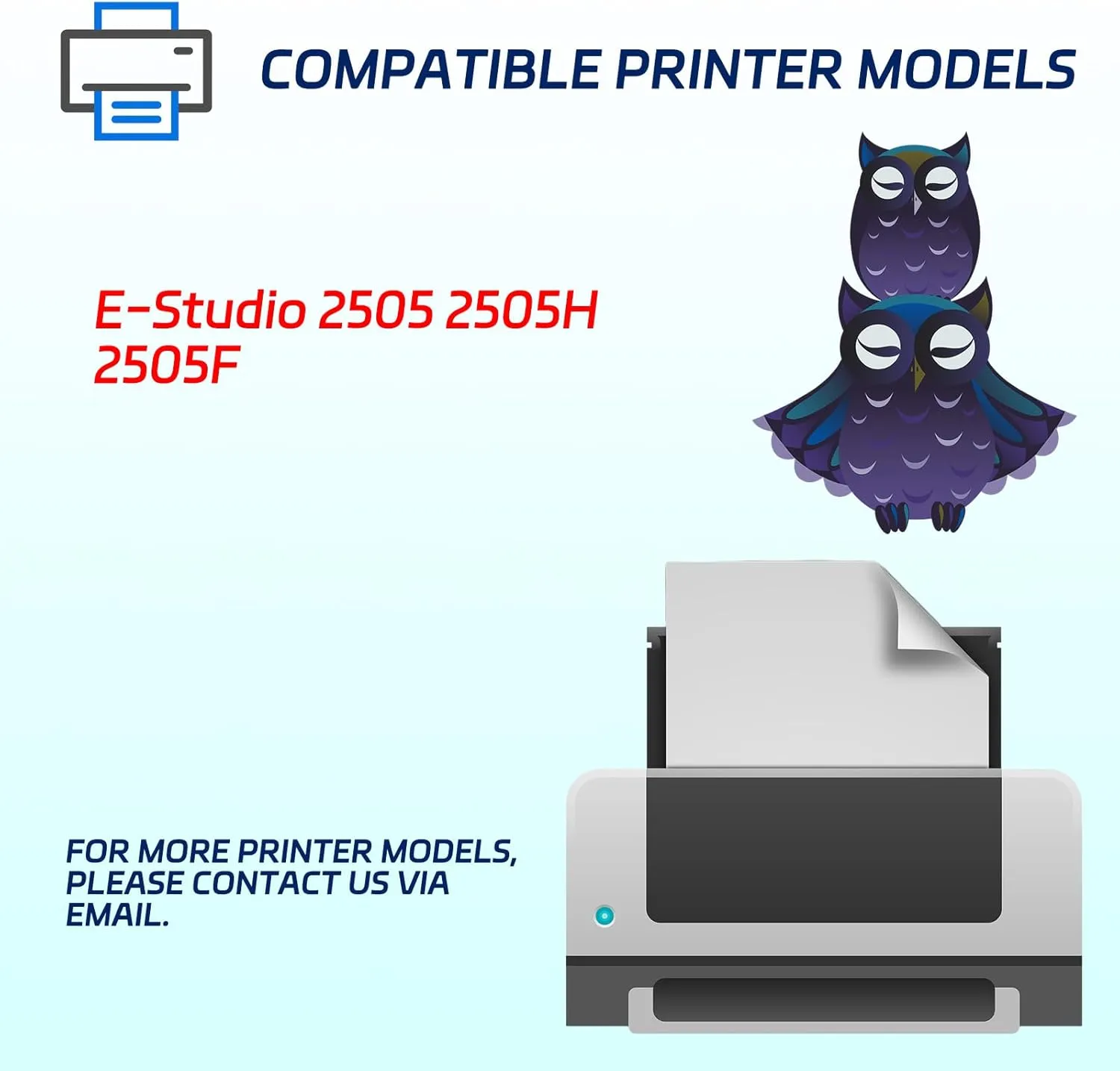 T-2505U Toner Cartridge Compatible for Toshiba E-Studio 2505 2505H 2505F Printers, with Chip, High Yield 6000 Pages, Vivid Colors (1 Pack Black)