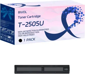 T-2505U Toner Cartridge Compatible for Toshiba E-Studio 2505 2505H 2505F Printers, with Chip, High Yield 6000 Pages, Vivid Colors (1 Pack Black)