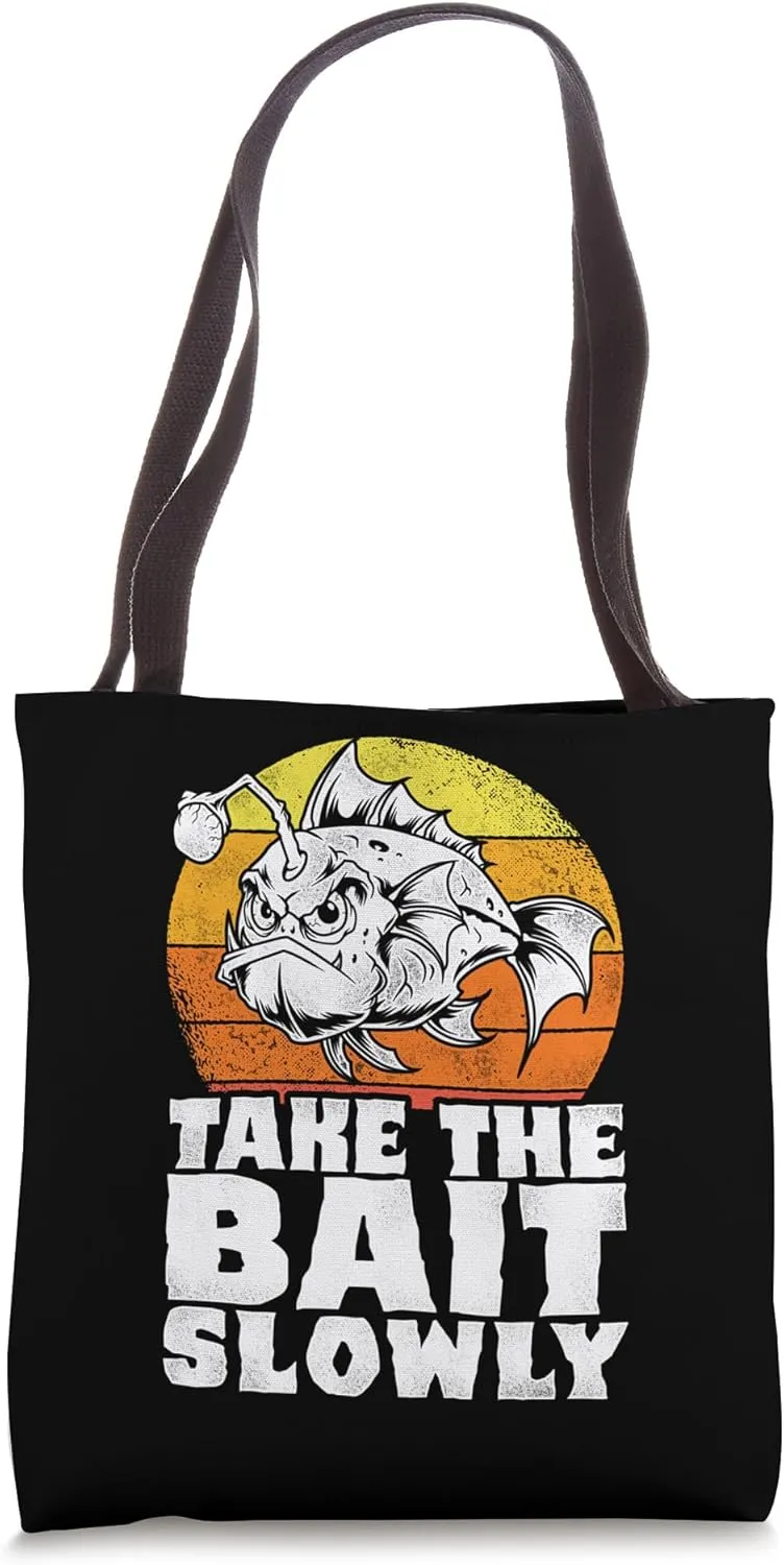 Take The Bait Slowly Sea Creature Marine Biology Underwater Tote Bag
