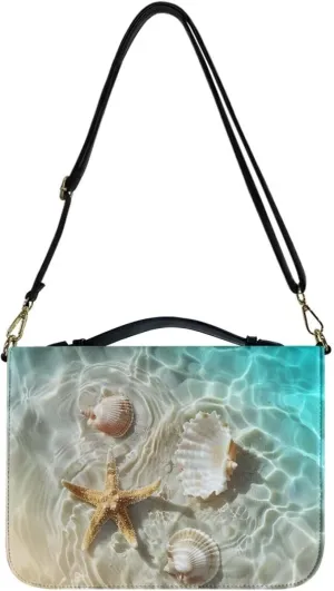Talayituse Bible Cover for Women Men PU Leather Bible Case Bible Carrying Case Bible Tote Bag with Detachable Shoulder Strap
