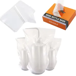 Tattoo Wash Bottle Bags, MIUXIA 250pcs Wash Bottle Covers Tattoo Bottle Bags Plastic Squeeze Bottle Bag Tattoo Washing Bottle Sleeves…