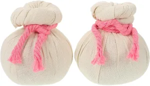 Thai Massage Balls 2pcs Thai Her-bal Compress Ball Worm-Wood Warming Bags Chinese Her-bal Health Bags Her-bal Refreshes Your Body and Mind