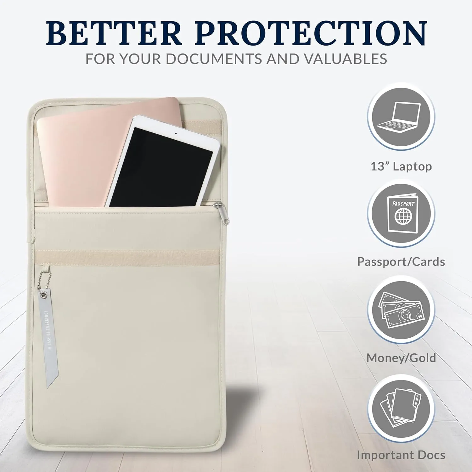 The PaperSavor™ Medium Fireproof Bag - Waterproof & Flame Retardant Bag for Documents