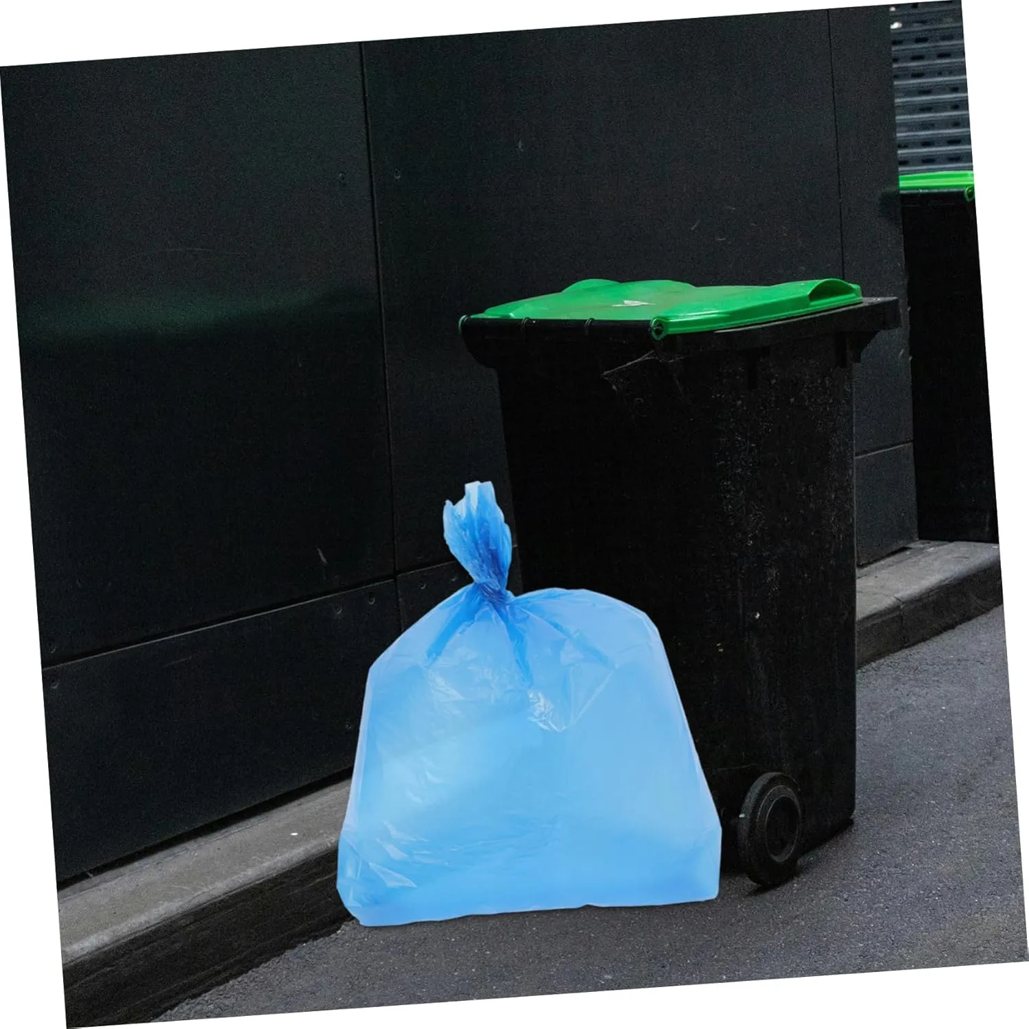 Thickened Anti-tear Trash Bags 50 Pack 80x100cm Blue Large Capacity Kitchen Bathroom Liners Garbage Bags for Office School Hotel