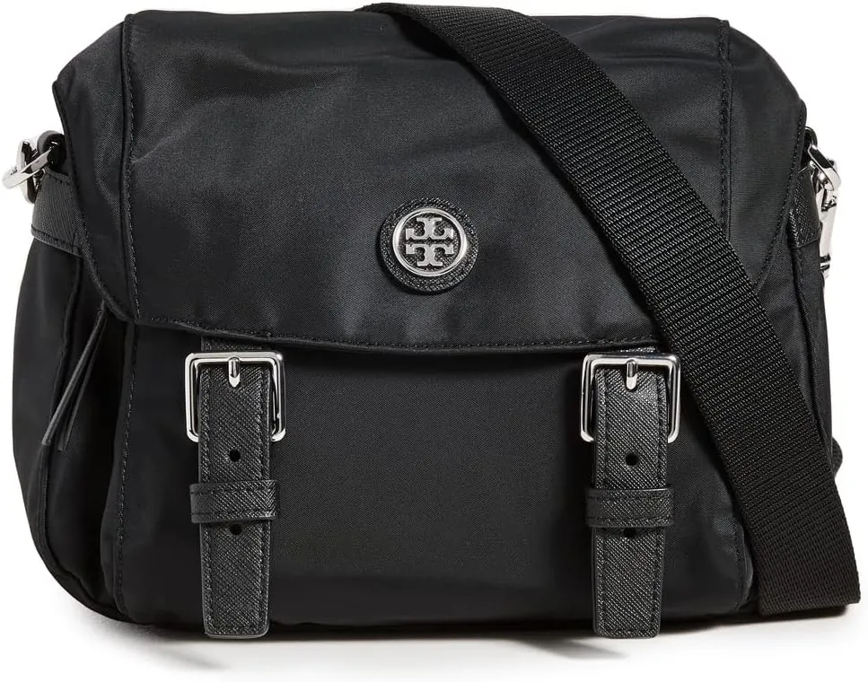 Tory Burch Women's Small Virginia Messenger, Black, One Size