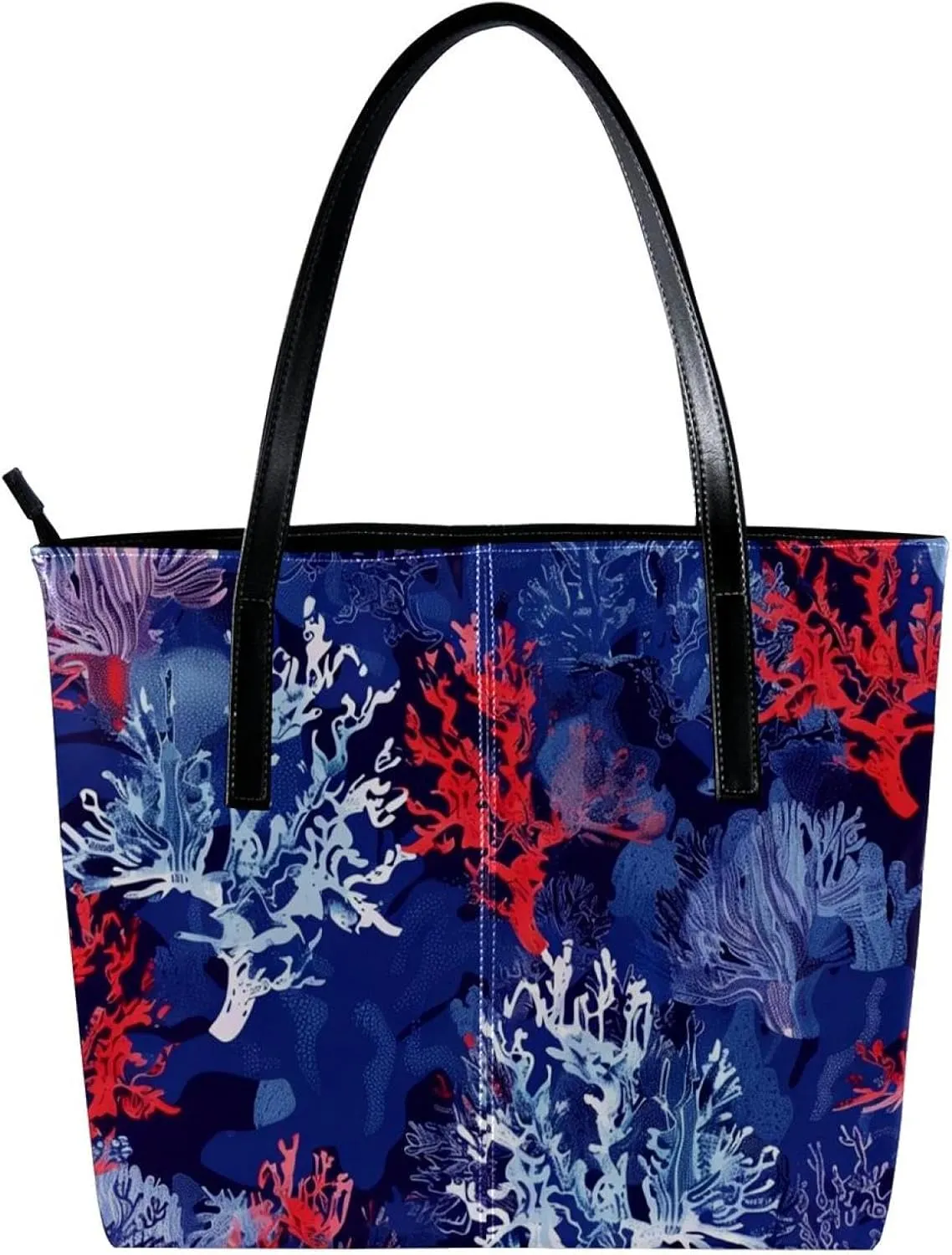 Tote Bag, Large Tote Bag, Women's Tote Handbags, Marine Color Coral, Womens Tote Bag