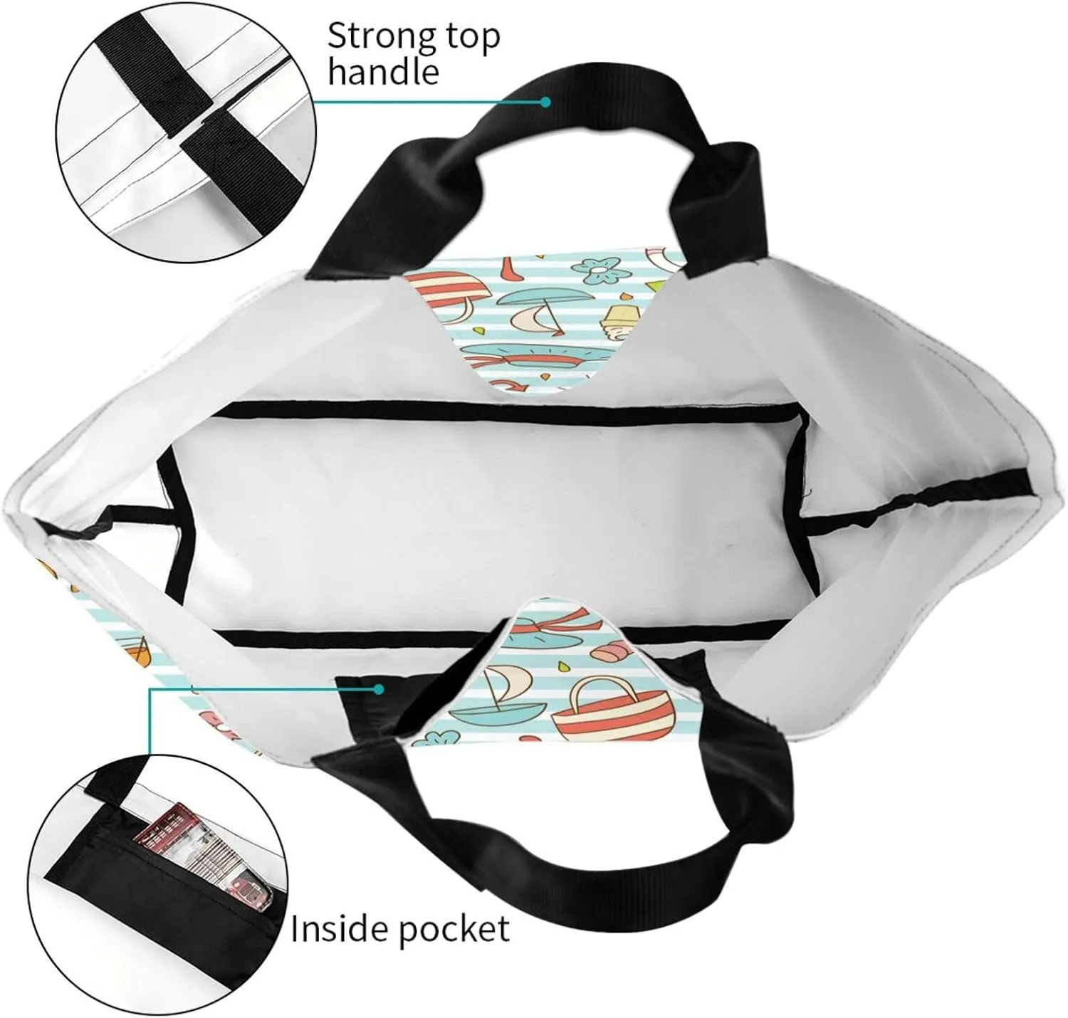 Tote Shoulder Bag Large Durable Handbag Lightweight Stylish for Daily Use-19.7x15.7x5.9 Inch