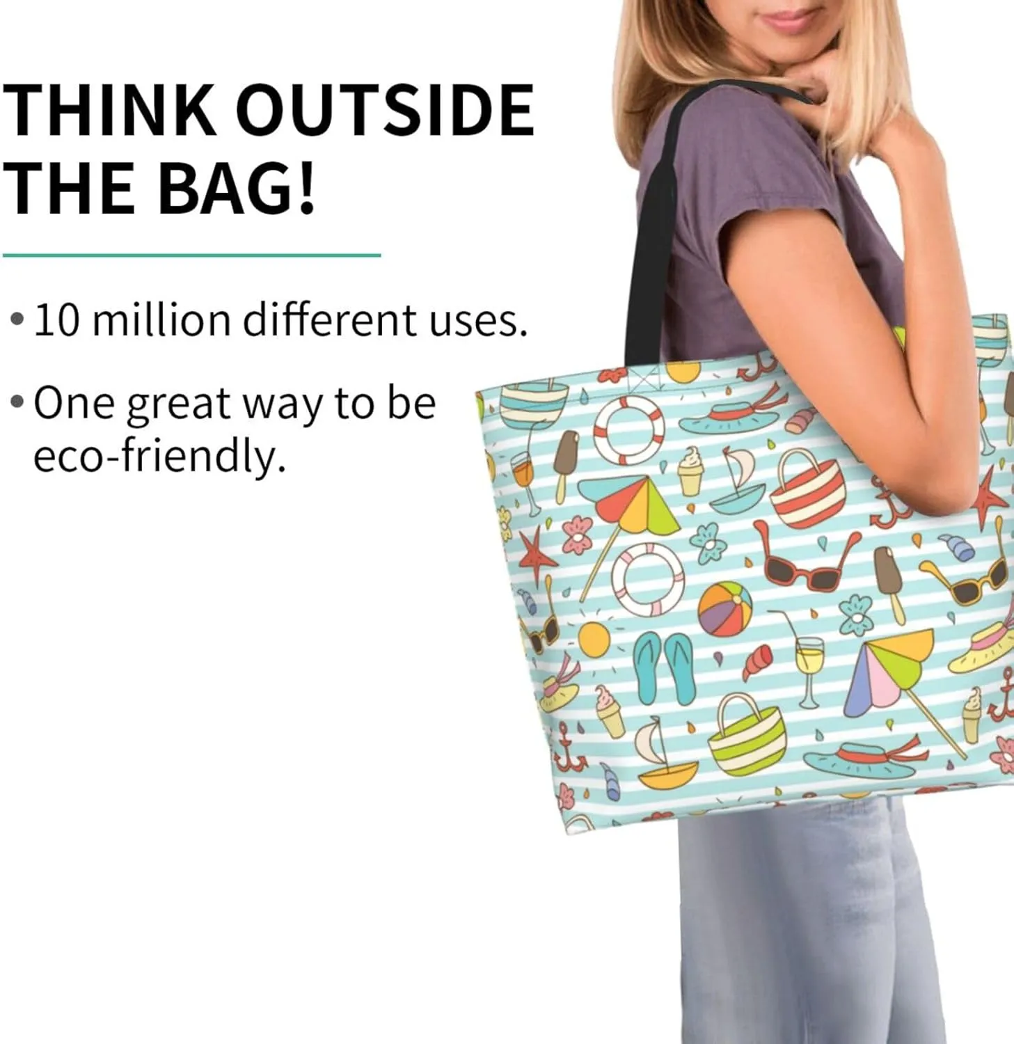 Tote Shoulder Bag Large Durable Handbag Lightweight Stylish for Daily Use-19.7x15.7x5.9 Inch