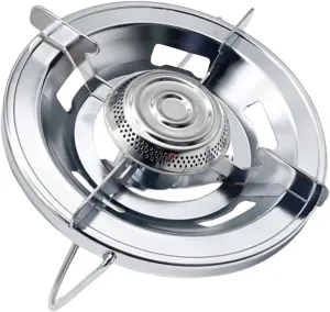 Toyvian Portable Camping Stove Compact Outdoor Gas Burner Base Wind Resistant Design Construction for Hiking Bbq and Outdoor Cooking