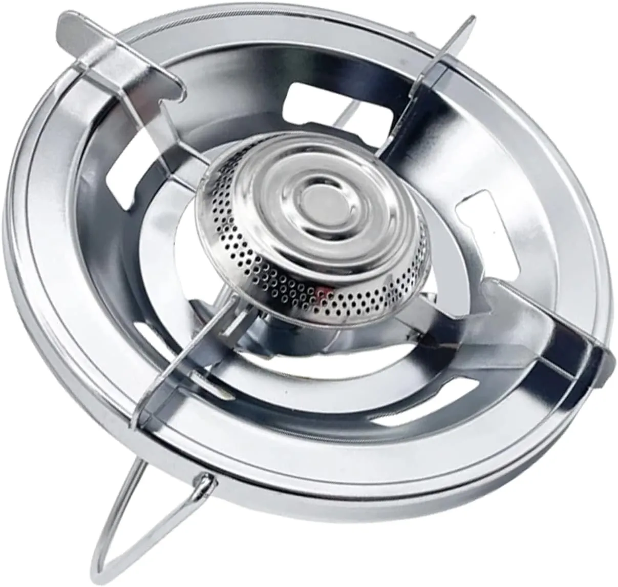 Toyvian Portable Camping Stove Compact Outdoor Gas Burner Base Wind Resistant Design Construction for Hiking Bbq and Outdoor Cooking