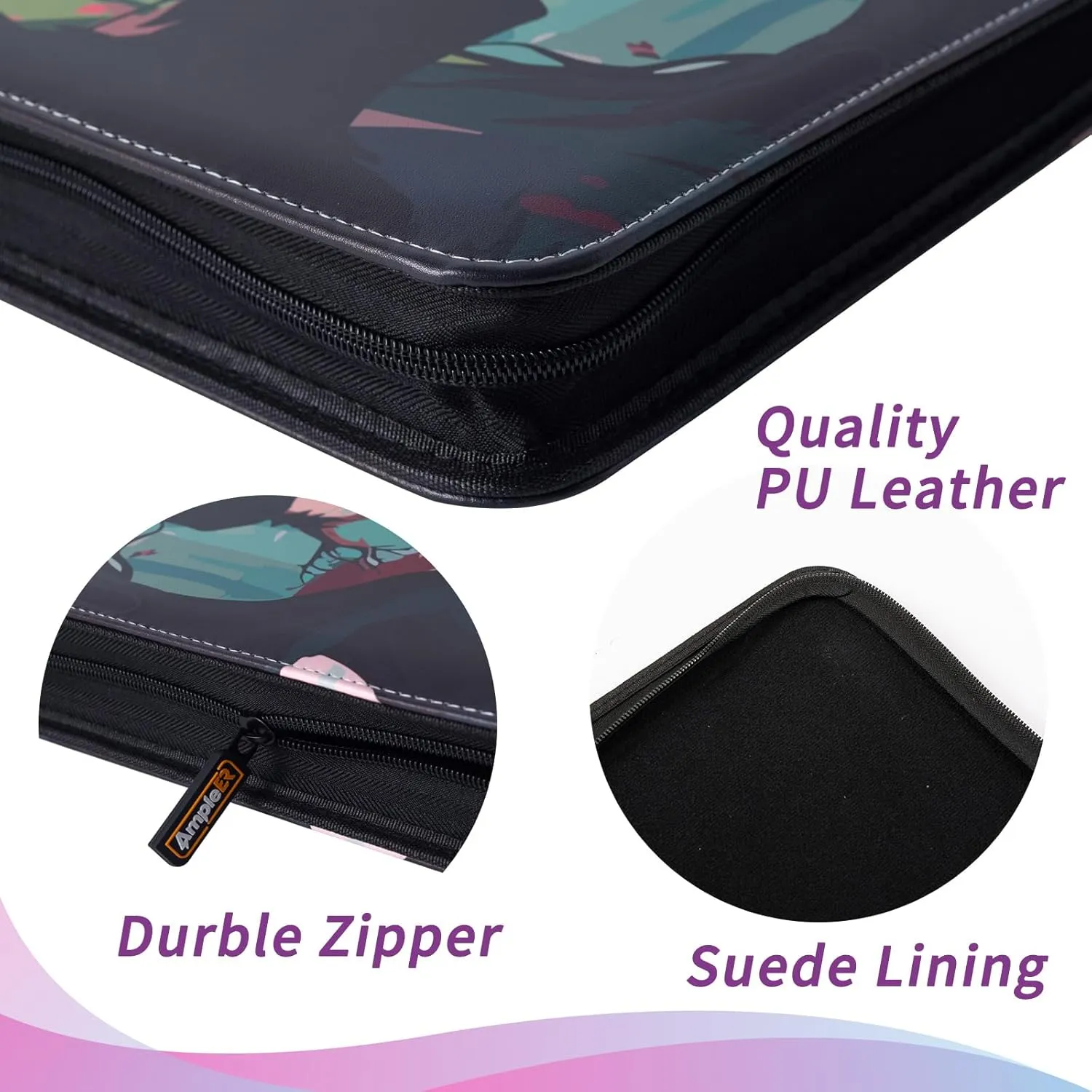 Trading Card Binder, 9 Pocket Sleeves Compatible with 900 Lorcana Cards, fits for MTG TCG Storage Display Collection (AR)