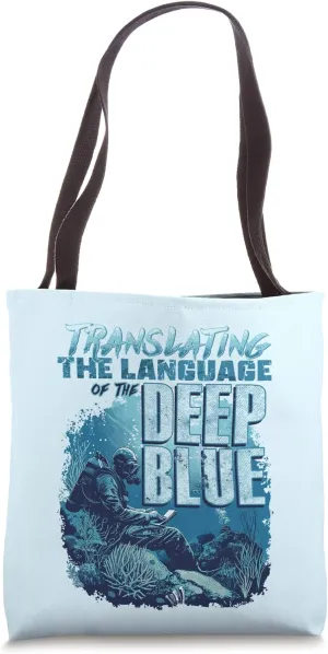 Translating the Language of the Deep Blue Oceanographer Tote Bag