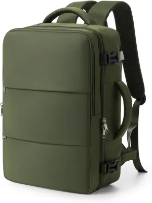 Travel Backpack For Women Men Carry on Backpack Luggage Flight Approved Personal item Travel Bag Essentials Mochila de viaje Laptop Backpack Olive Green