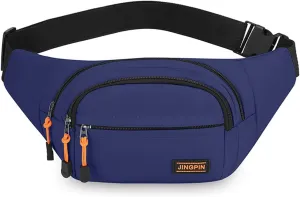 Travel bag, travel waist bag, waterproof Oxford cloth, small compartment classification, suitable for sports riding,(Dark Blue)