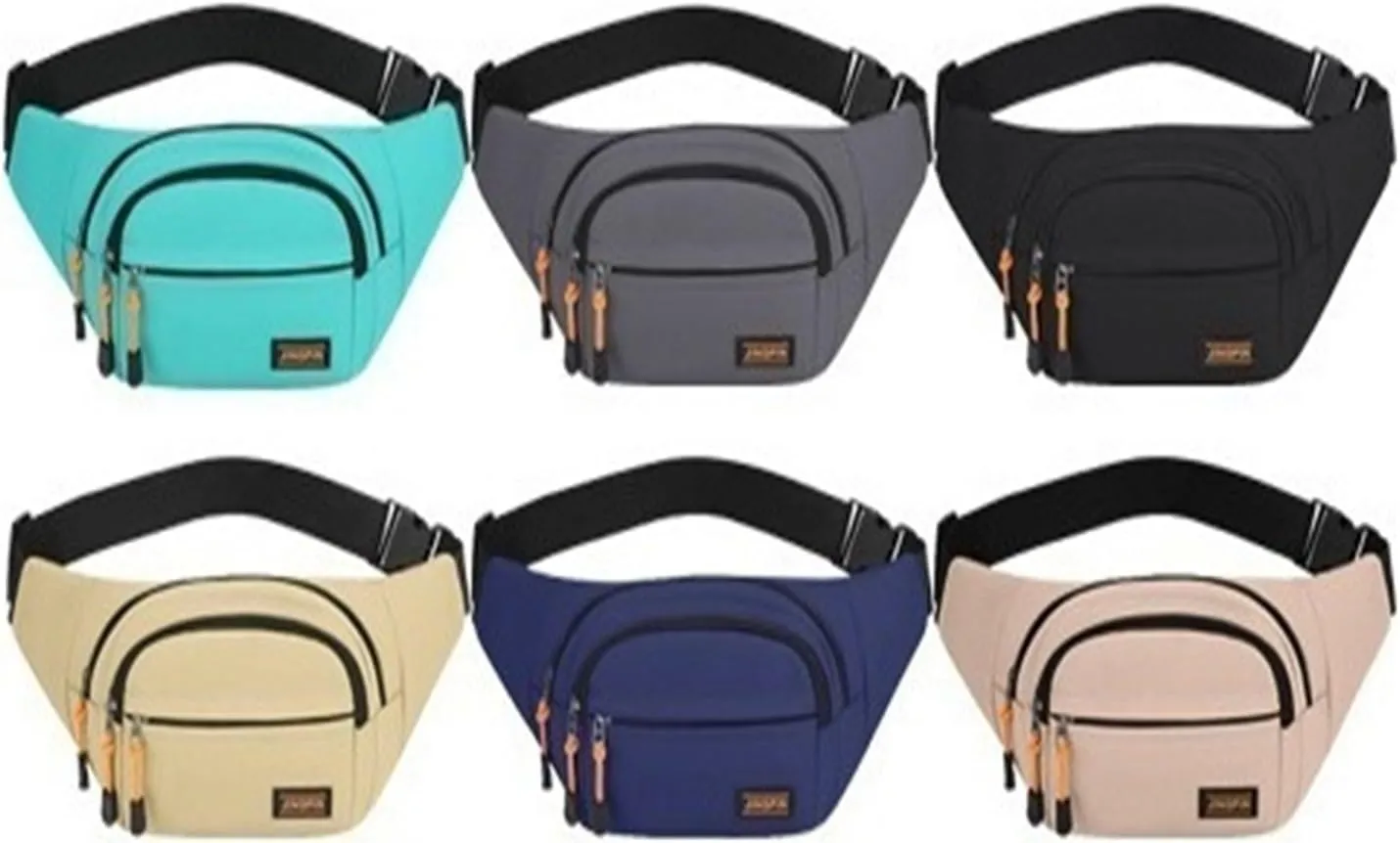 Travel bag, travel waist bag, waterproof Oxford cloth, small compartment classification, suitable for sports riding,(Grey)