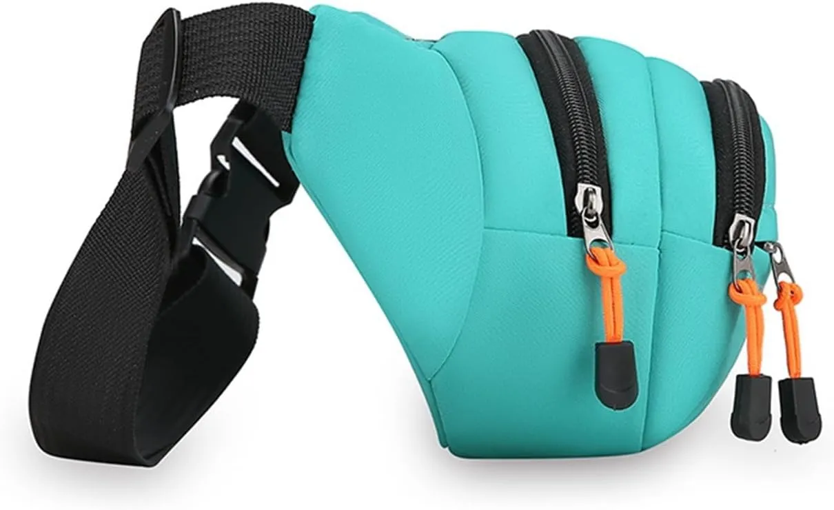 Travel bag, travel waist bag, waterproof Oxford cloth, small compartment classification, suitable for sports riding,(Grey)