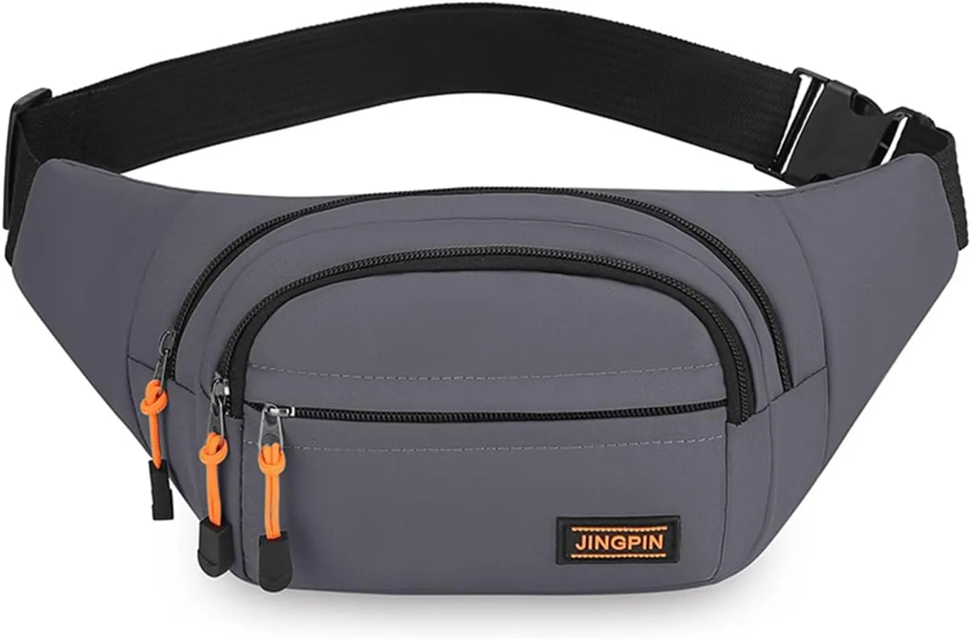 Travel bag, travel waist bag, waterproof Oxford cloth, small compartment classification, suitable for sports riding,(Grey)