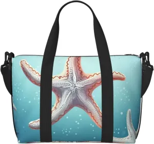 Travel Duffel Bag for Women Men Weekender Bags Sports Gym Bag Starfish Travel Bag Carry on Overnight Bag Waterproof Luggage Bag with Shoulder Strap
