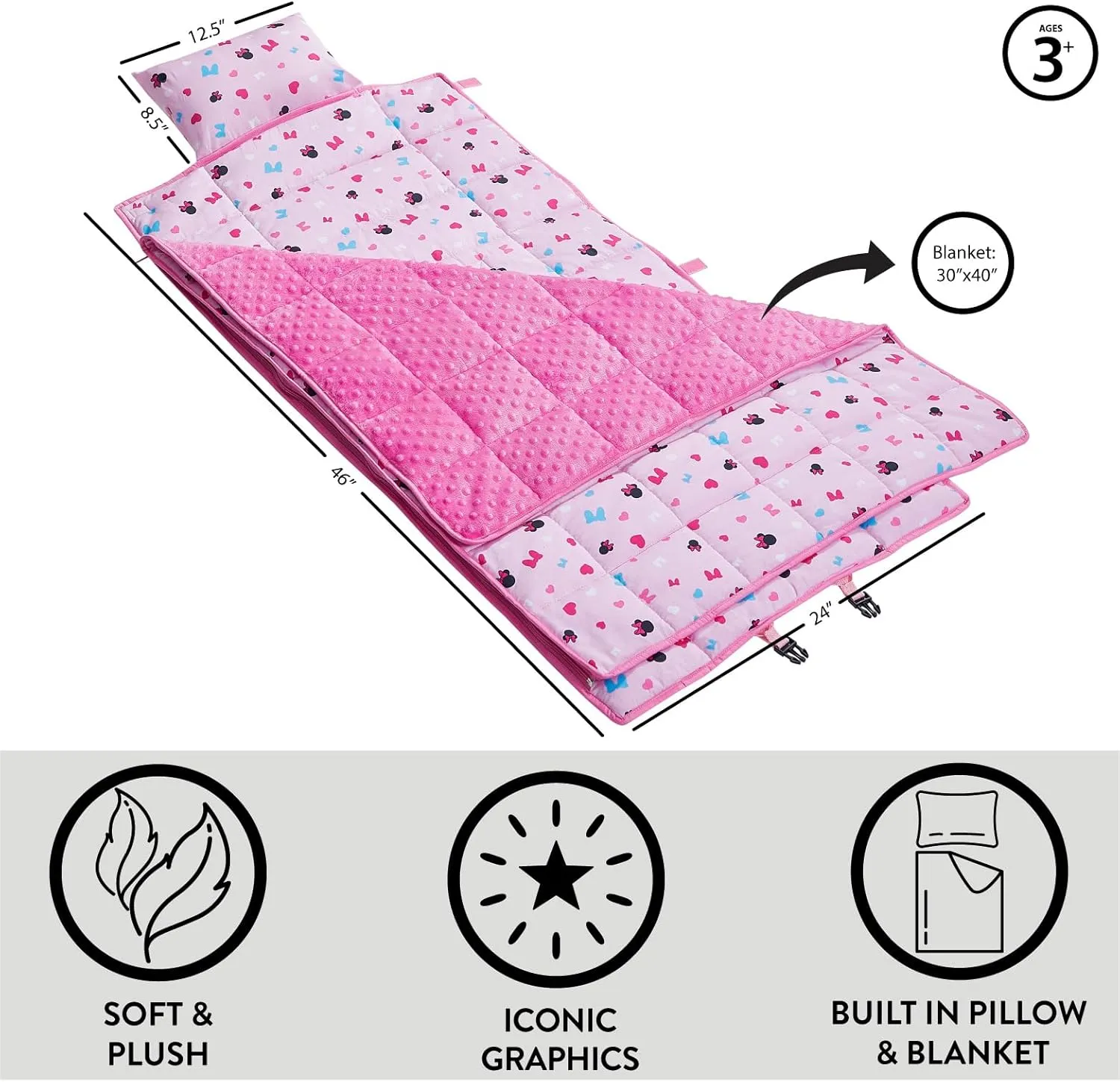 Travel Slumber Nap Mat with Built in Pillow