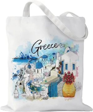 Travel Souvenirs Tote Bag - Mushroom Shark Marine Gifts Canvas Bag, Reusable Lemon Greece New York Shopping Bags