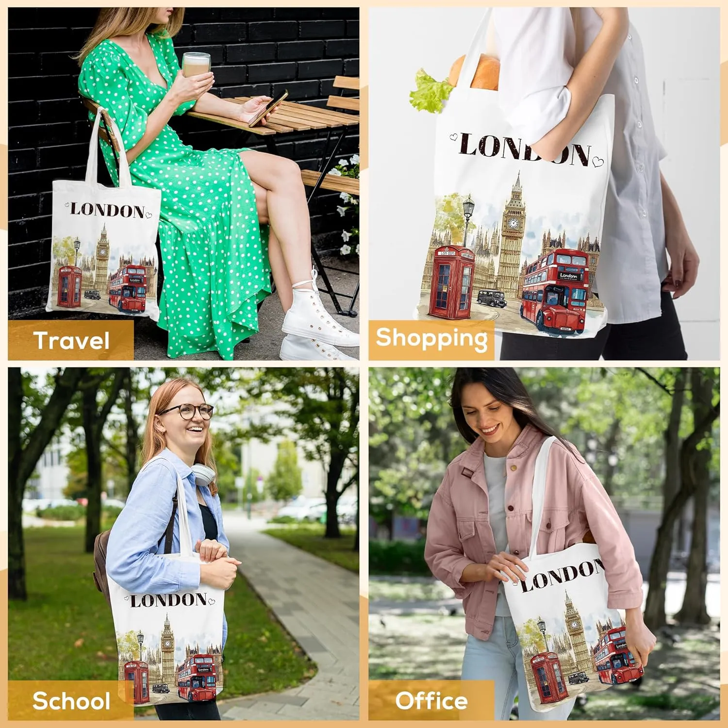 Travel Souvenirs Tote Bag - Mushroom Shark Marine Gifts Canvas Bag, Reusable Lemon Greece New York Shopping Bags