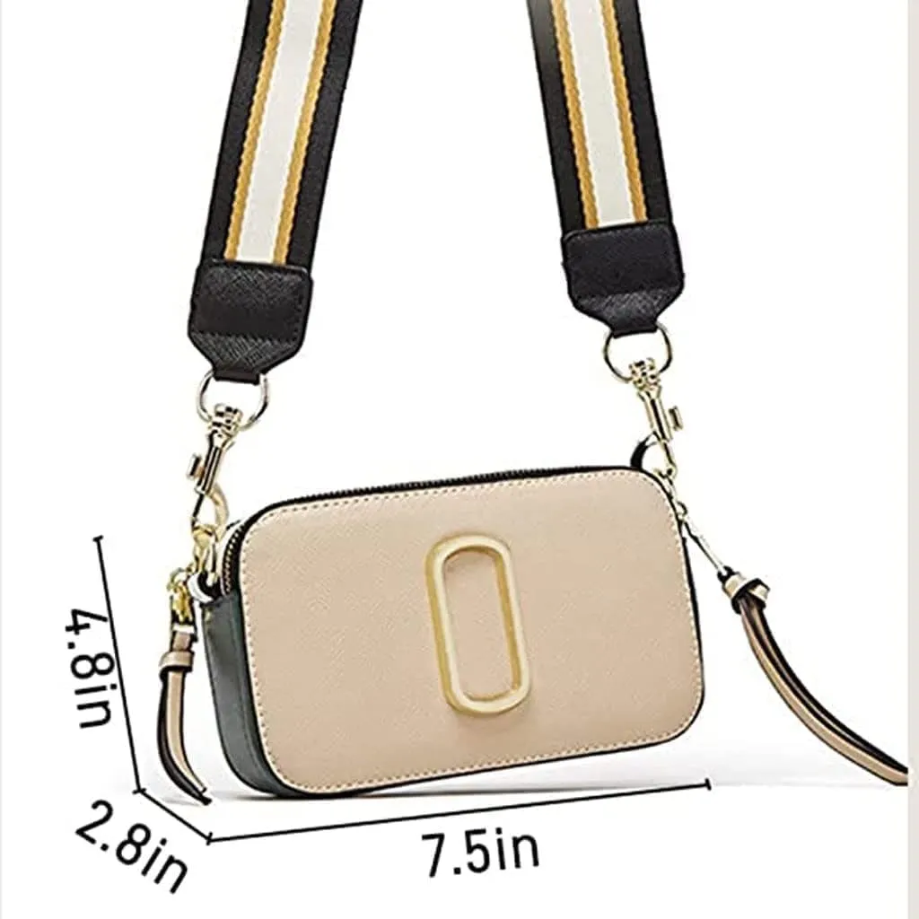 Trendy 2025 Snapshot Crossbody Bag for Women - Small Thick Strap Multi-Functional Clutch & Shoulder Bag Purse, Beige