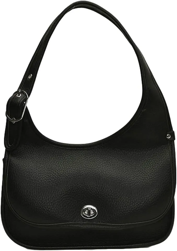 Trendy Vegan Leather Shoulder Bags for Women Small Y2k Tote Purse Handbags Designer Underarm Satchels 2025