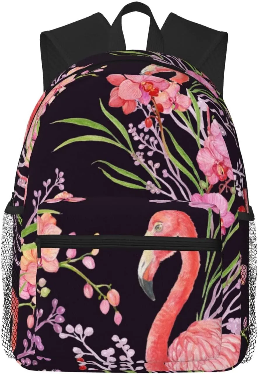 Tropical Flamingo Lightweight Packable Backpack Travel Casual Hiking Daypack Foldable Backpack For Men Women