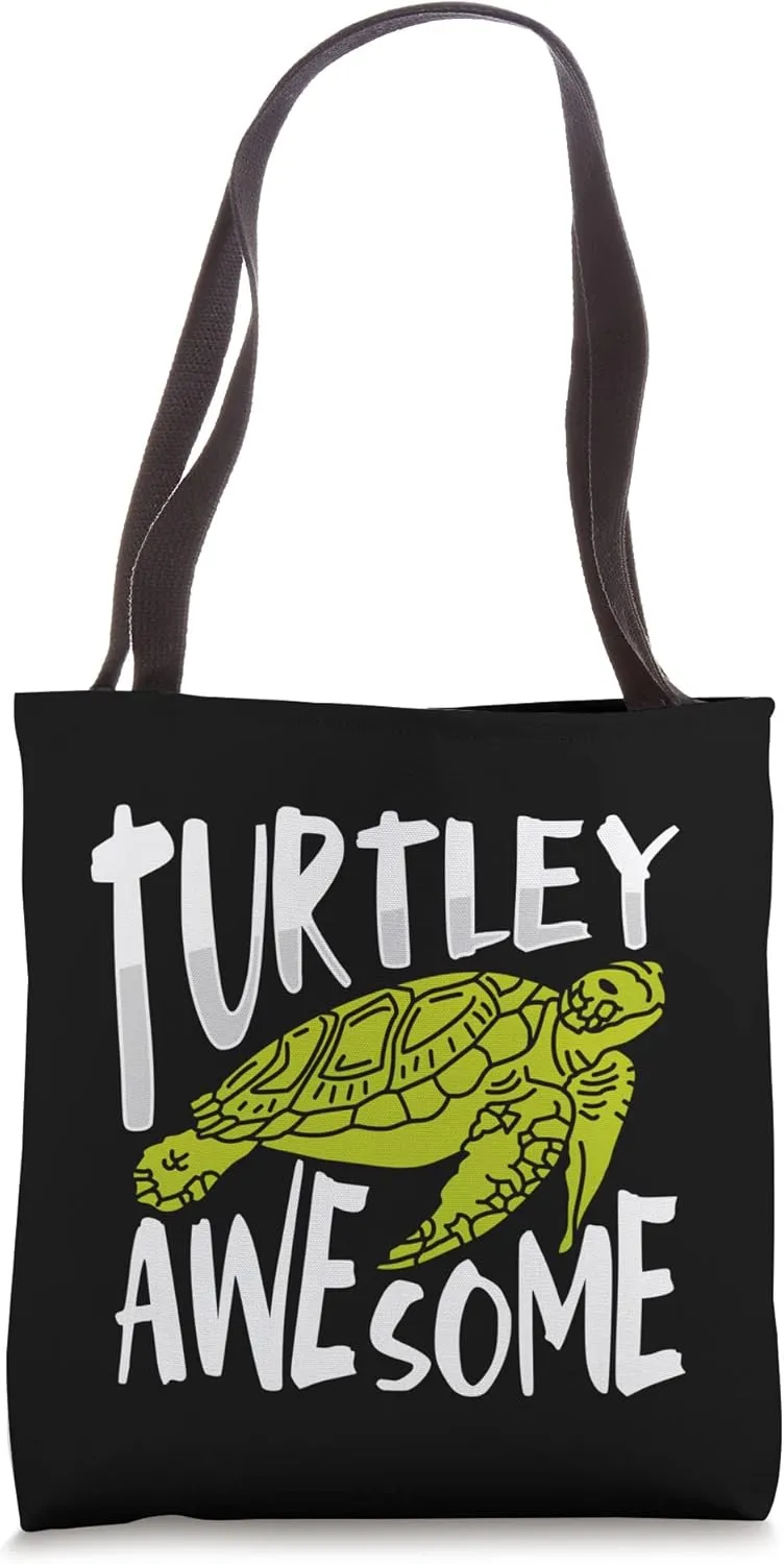 Turtley Awesome nature Lover Fun Turtle Tote Bag