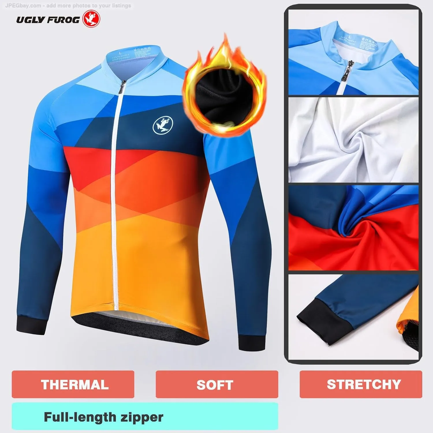 UGLY FROG 2025 Winter Fleece Long Sleeve Cycling Jersey Bicycle Coat