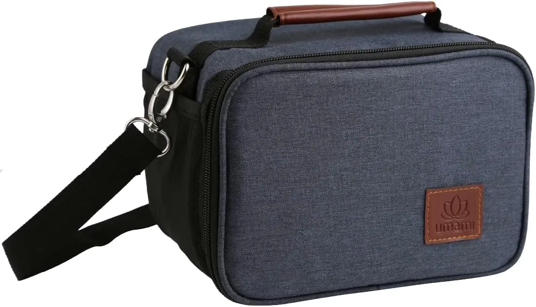 Umami Adult Lunch Box for Women/Men, Small Insulated Bag, Perfect Capacity, Reusable & Easy to Clean Office Lunch Bag for Women/Men, Practical Cooler Tote, Classic Denim