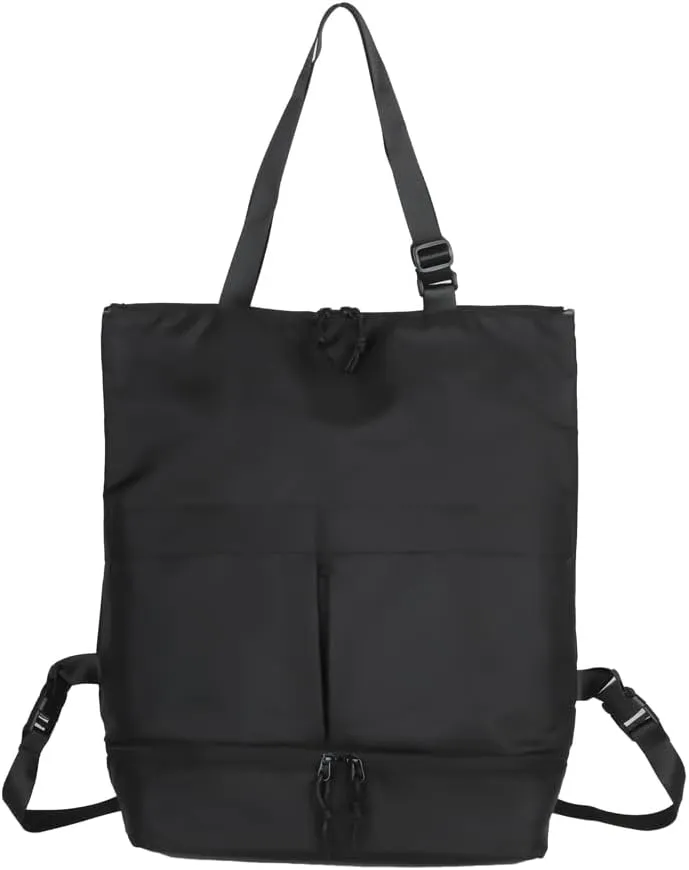Unisex Large Capacity Durable Nylon Waterproof Travel Backpack, Gym and Work Bag.Black