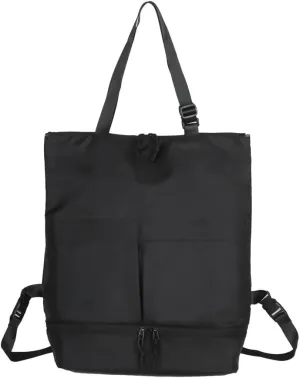 Unisex Large Capacity Durable Nylon Waterproof Travel Backpack, Gym and Work Bag.Black