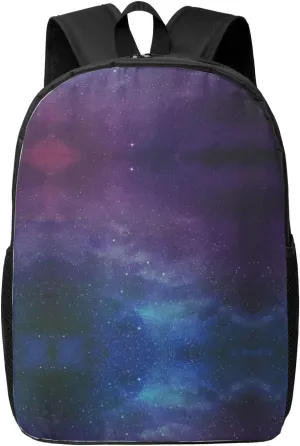 Universe with Stars and Galaxy Interstellar Print Stylish Laptop Backpack-Travel Backpack Carry On Flight Approved,Unisex Personal Item Travel Bag