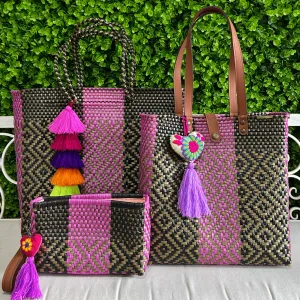 Upcycled Handwoven Handbags - Violeta BUNDLE