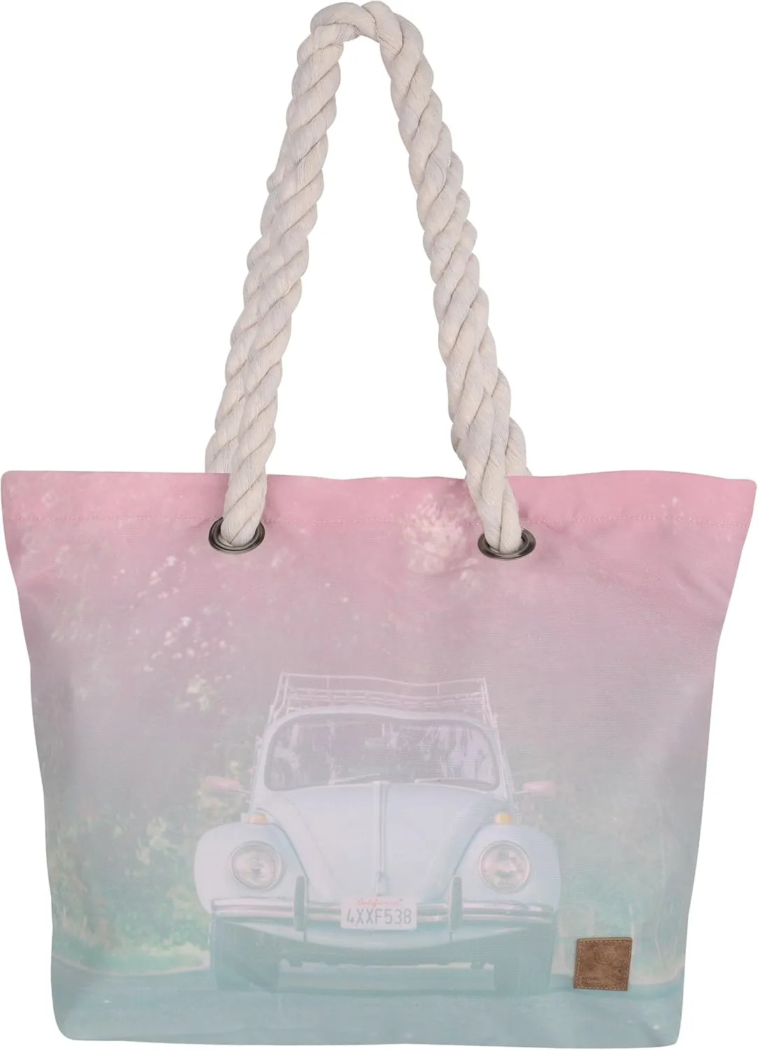 Urban Beach Rope Handle Canvas and Tote Bag, 56 cm, Pink