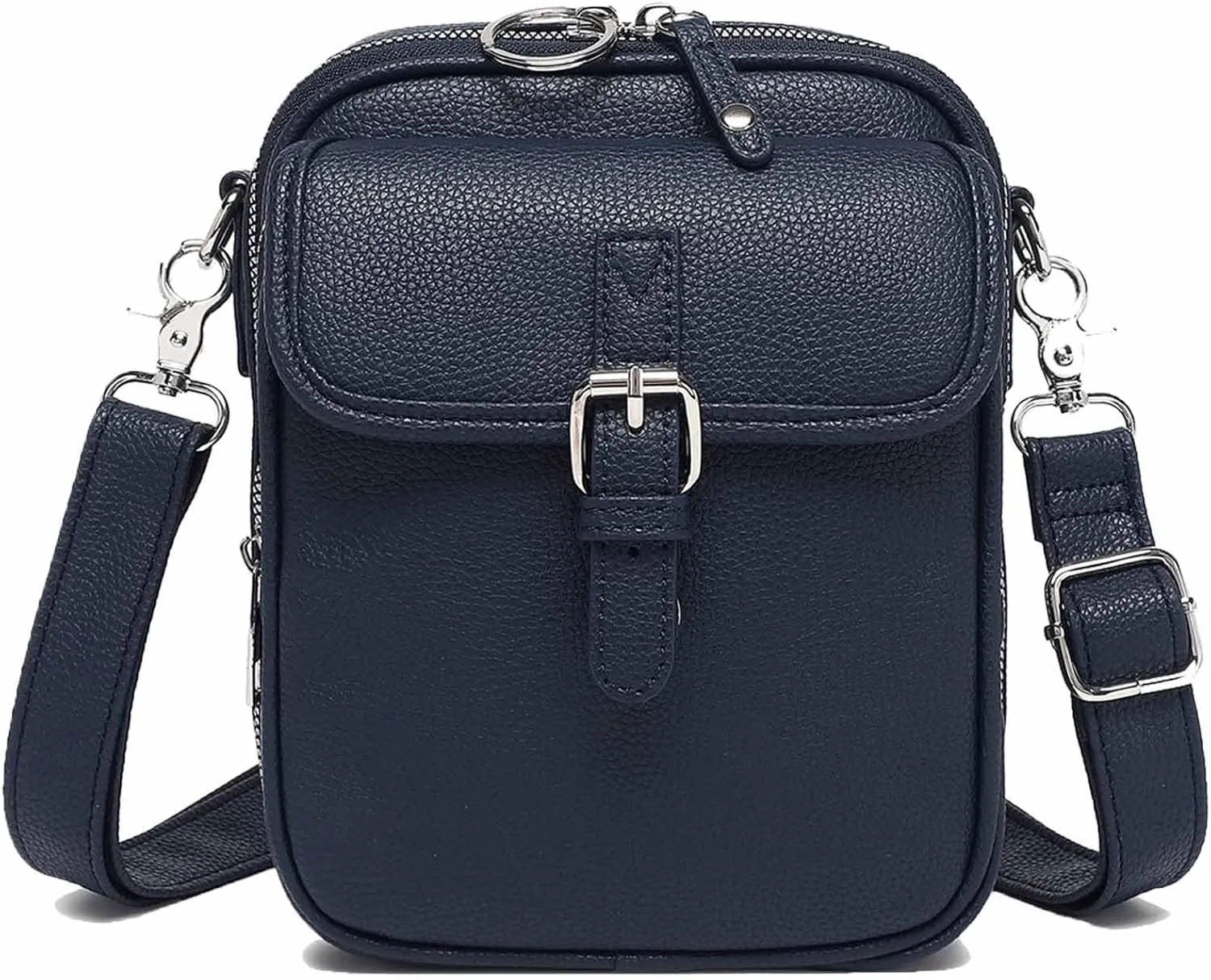 Urvash Crossbody Leather Bag, Anti Theft, Vintage Leather, with Two Compartments and 10 Card Slots for Women
