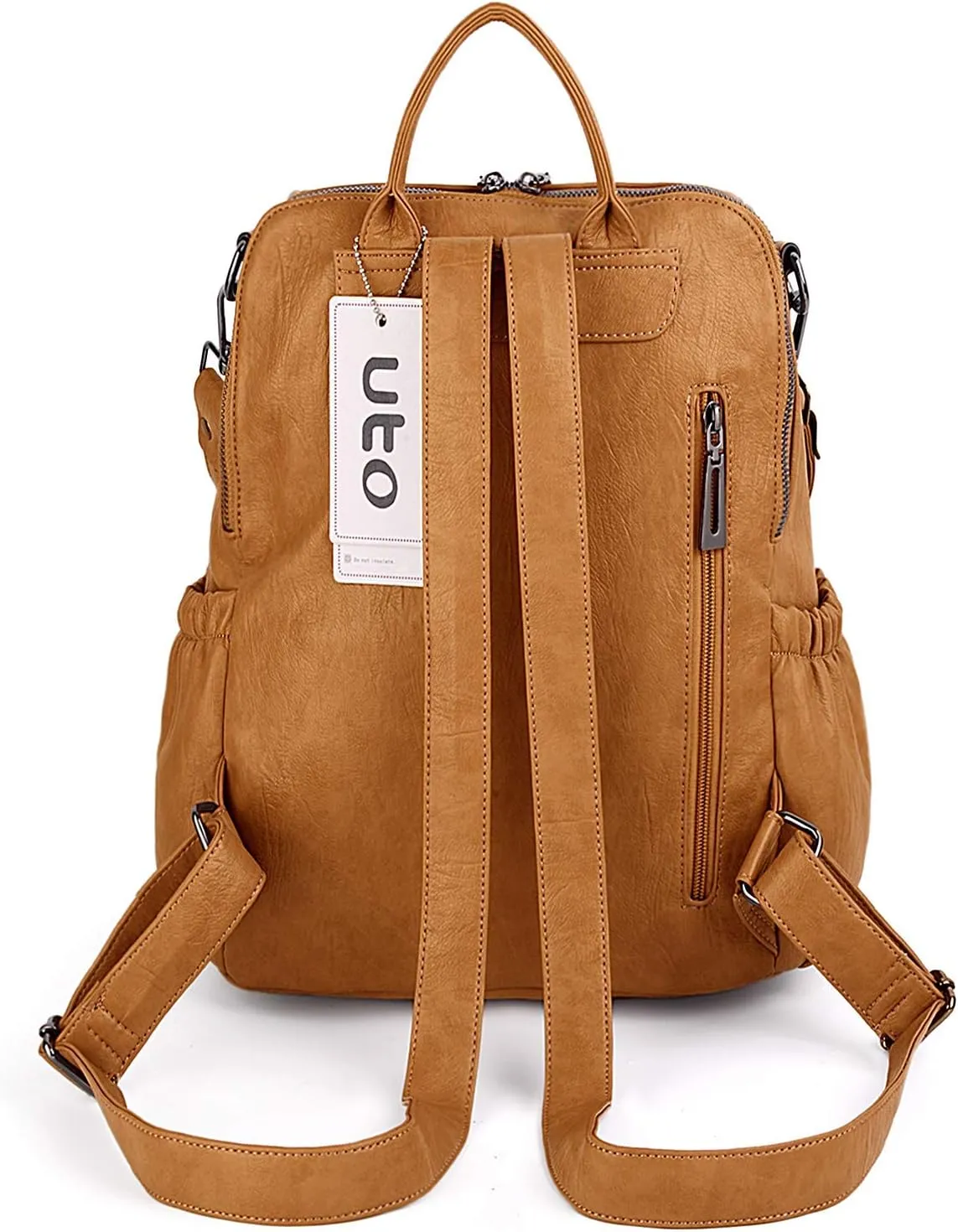 UTO Women Backpack Purse Leather Vegan Ladies Fashion Designer Rucksack Convertible Travel Shoulder Bag with Tassel
