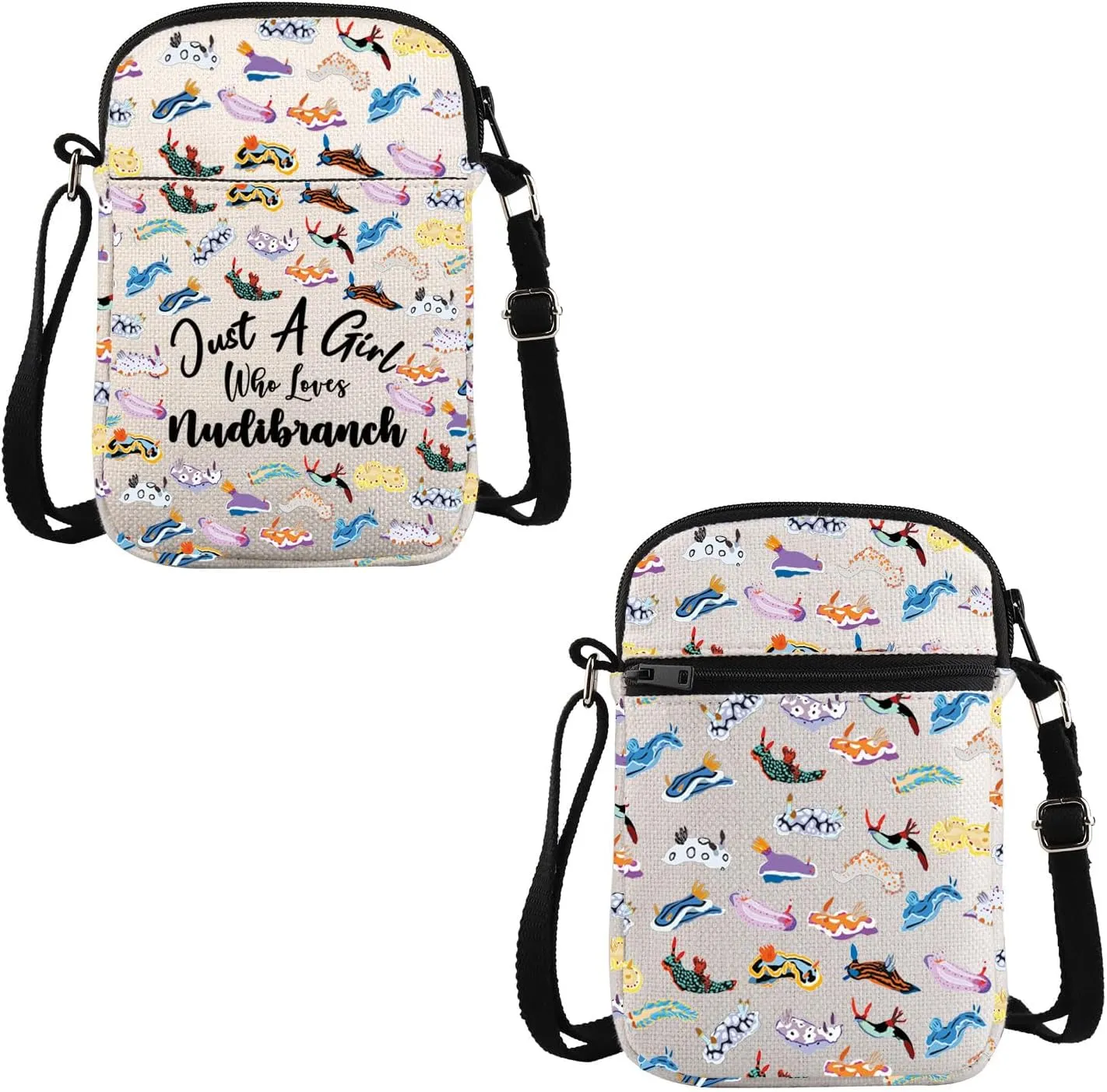 VAMSII Sea Slugs Lover Gift Who Loves Nudibranch Makeup Bag Scuba Diver Diving Cosmetic Bag Marine Biology Lover Gift (Who Loves Nudibranch C)