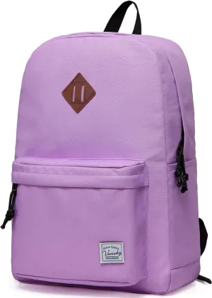 VASCHY School Backpack, Lightweight Water Repellent Backpack Men School Bag Women Children Boy Leisure for Girl School High School Teenagers College Business Travel, Orchid, Taille Unique, Daypack
