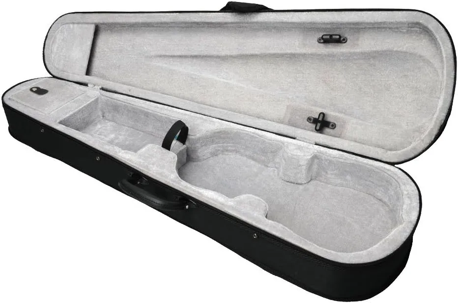 Vasitelan 4/4 Full Size Violin Hard Case Basic Professional Triangular Shape Backpack,Violin Triangle Case (Gray)