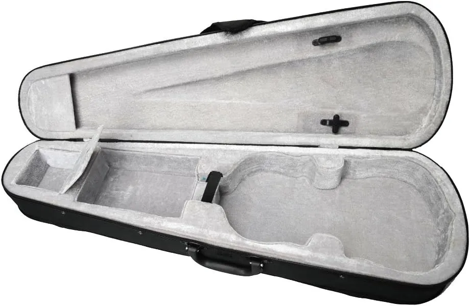 Vasitelan 4/4 Full Size Violin Hard Case Basic Professional Triangular Shape Backpack,Violin Triangle Case (Gray)