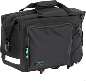 Vincita Nash Pro Bag – Premium Rack Bag for Brompton P Line & Advance Roller Rack, KlickFix UniKlip 2 Mount, Heel-Strike Free Design, Stylish & Functional for Commuting and Travel (Black)
